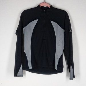 NIKE ACG 1/4 Zip Black Gray Back Pocket Athletic Long Sleeve Top size M